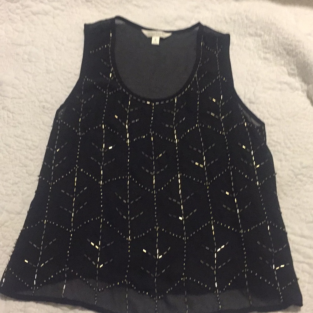 Charming Charlie sheer embellished tank